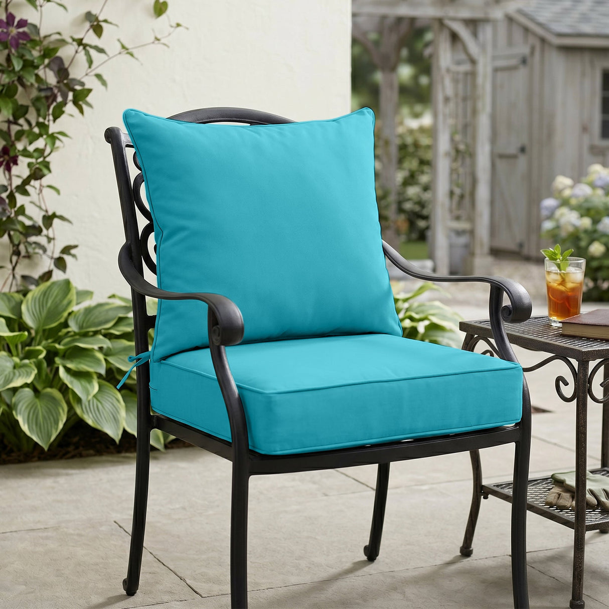 Outdoor Deep Seat Patio Seat Cushion Set, 25x25x5 inch, 2 - Piece Back Chair Cushion - Eagle Peak