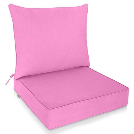 Outdoor Deep Seat Patio Seat Cushion Set, 25x25x5 inch, 2 - Piece Back Chair Cushion - Eagle Peak Custom Canopy Tent