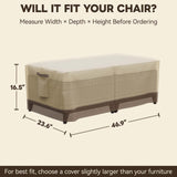 Patio Furniture Cover, 2 Ottomans Large 46.5''W×23.5''D×16.5''H - Eagle Peak®
