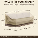 Patio Furniture Cover, 3 Seat Couch 87.5''W×28''D×30''H - Eagle Peak®