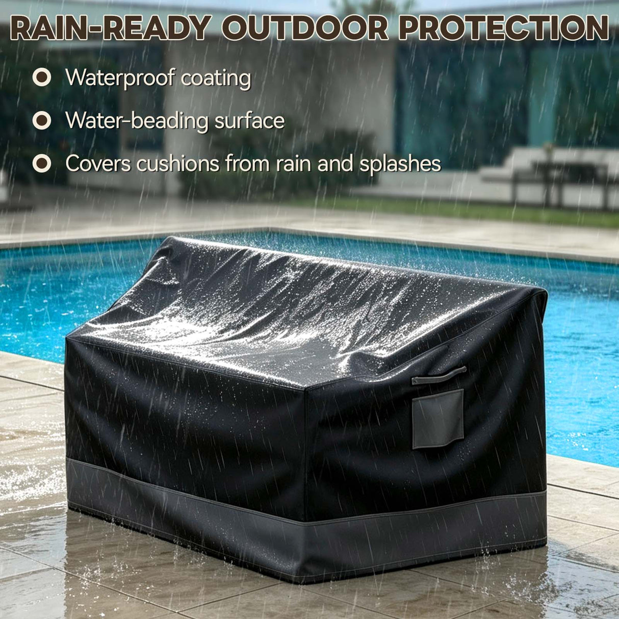 Patio Furniture Cover, Large Loveseat 66''W×29.5''D×29.5''H - Eagle Peak®