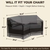 Patio Furniture Cover, Small Loveseat 35.5''W×29.5''D×29.5''H - Eagle Peak®