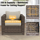Harbor Haven 3 PCS Wicker Patio Bistro Set, Outdoor Chairs &amp; Side Table