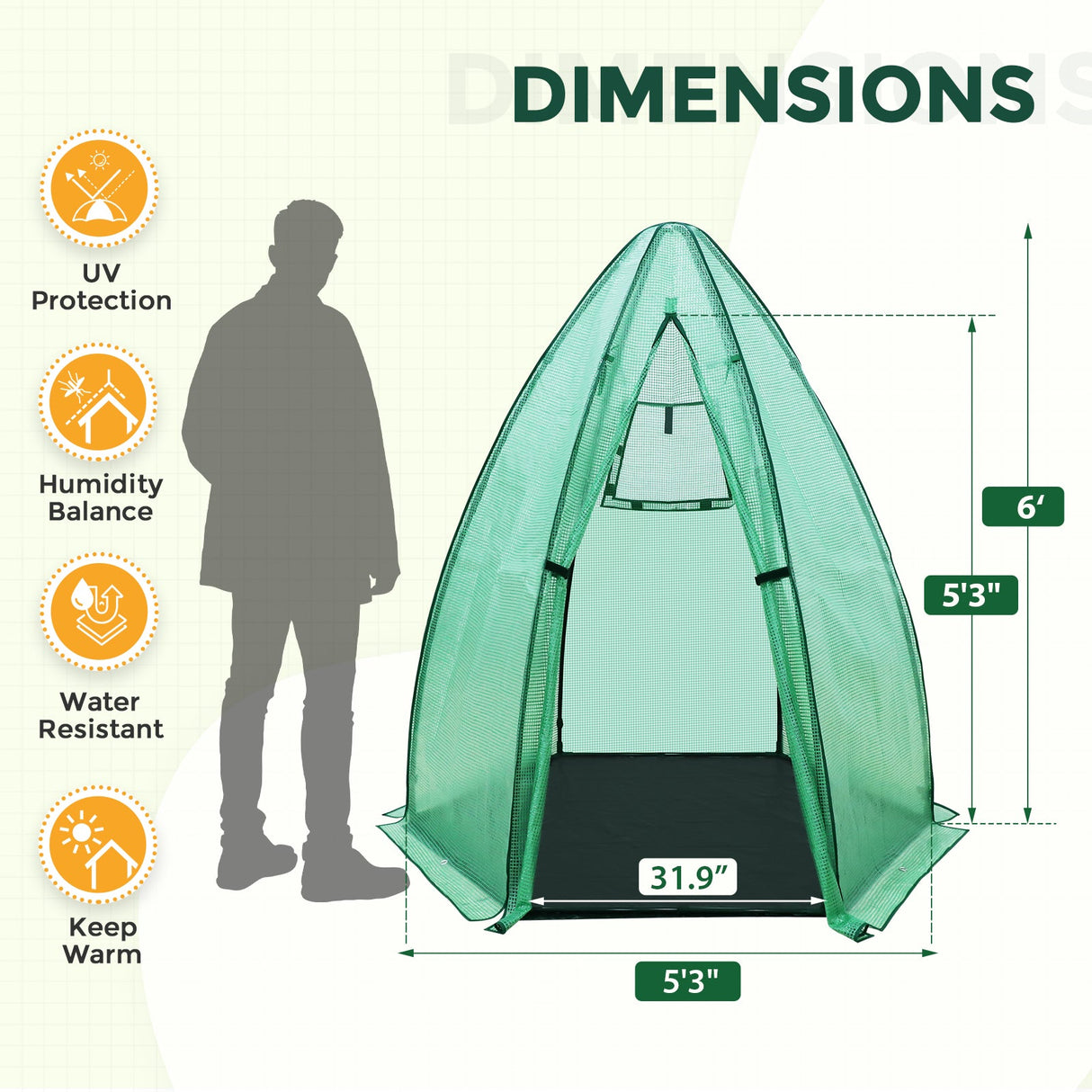 Portable Mini Dome Greenhouse - Eagle Peak Custom Canopy Tent