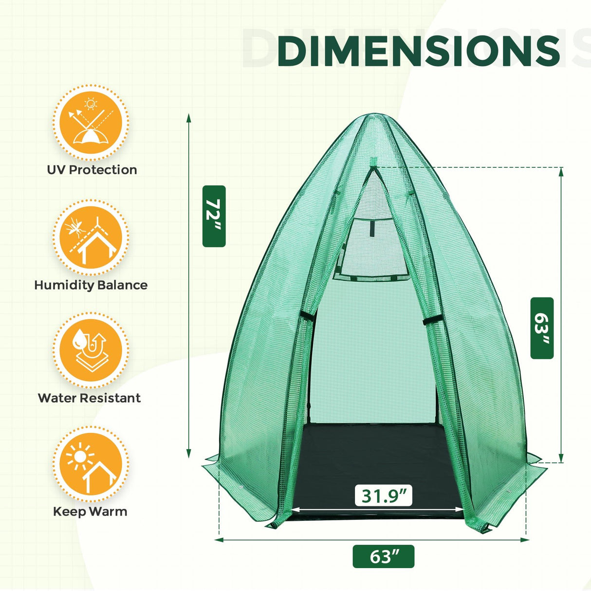 Portable Mini Dome Greenhouse - Eagle Peak Custom Canopy Tent