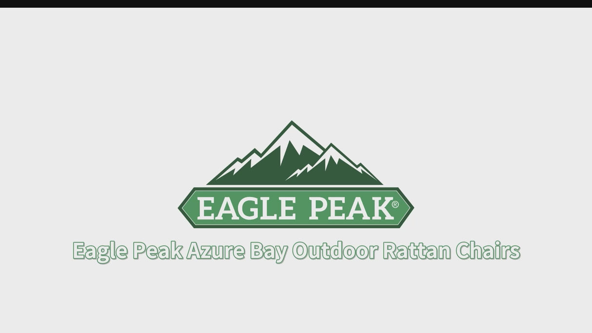 Azure Bay Set of 2 Outdoor Wicker Patio Chairs