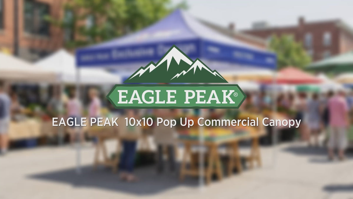 10x10 Commercial Canopy with High Peak, White