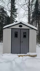 8x6/8x8 Resin Outdoor Storage Shed,Weatherproof Garden Shed