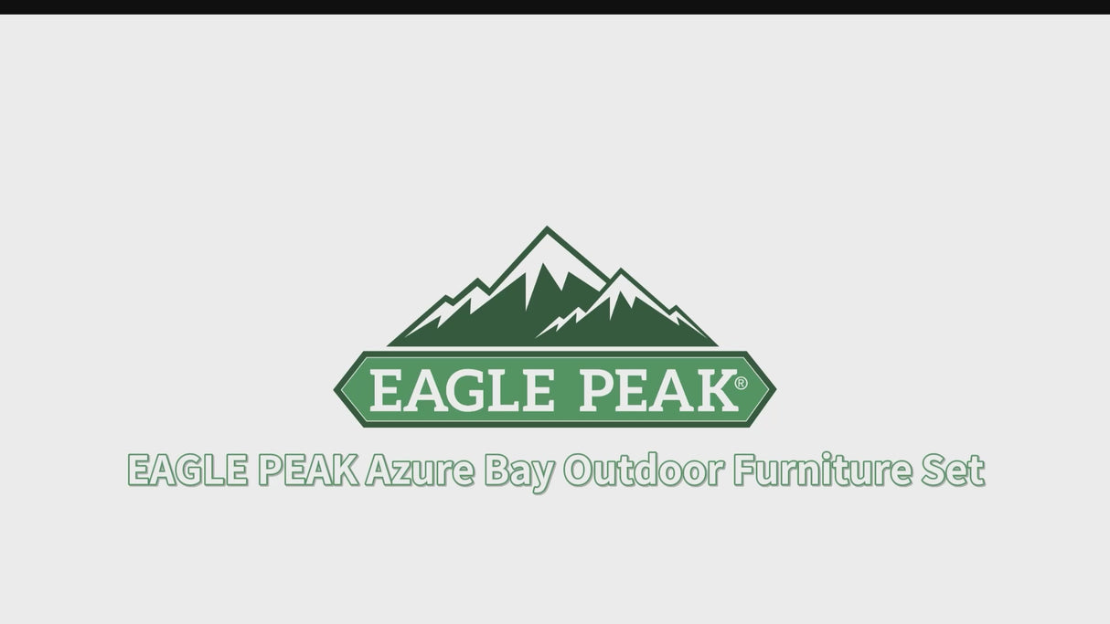 Azure Bay Wicker Outdoor Patio Furniture Set w/ Rocking Chairs, 8 Pieces