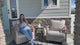 Modern Wicker Outdoor Patio Furniture Set, 2 Patio Chairs, 2 Swivel Rocker Chairs, 3-Seat Sofa, Loveseat, Coffee Table and Side Table, 8 Pieces, Brown/Gray