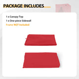 Replacement Canopy Cover with Air Vent for 10x10 Pop Up Canopy Tent, Top ONLY - Eagle Peak Custom Canopy Tent