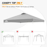 Replacement Canopy Cover with Air Vent for 10x10 Pop Up Canopy Tent, Top Only - Eagle Peak Custom Canopy Tent