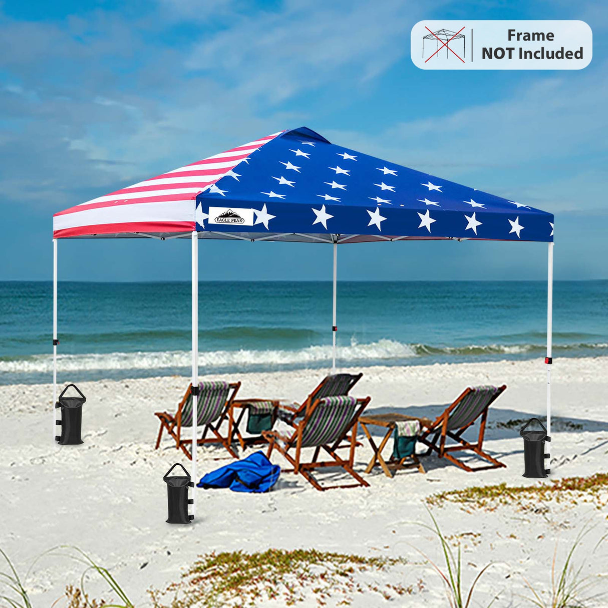 Replacement Canopy Cover with Air Vent for 10x10 Pop Up Canopy Tent, Top Only - Eagle Peak Custom Canopy Tent