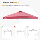 Replacement Canopy Cover with Air Vent for 10x10 Pop Up Canopy Tent, Top Only - Eagle Peak Custom Canopy Tent
