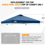 Replacement Canopy Cover with Air Vent for 10x10 Pop Up Canopy Tent, Top Only - Eagle Peak Custom Canopy Tent