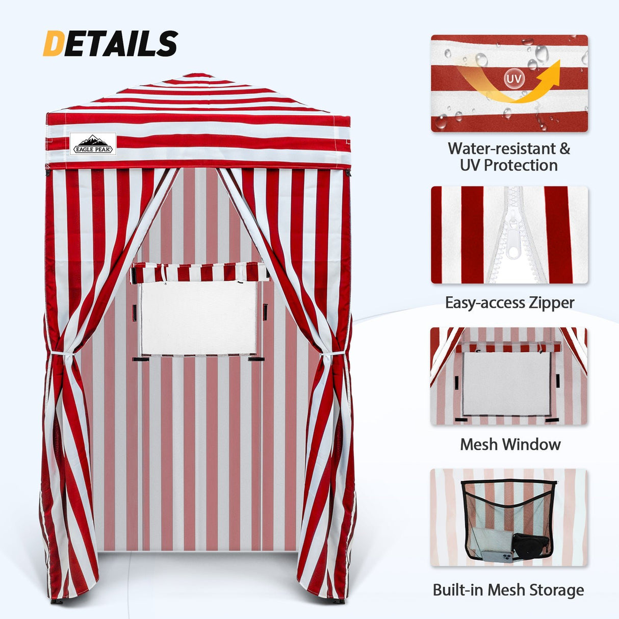 Replacement Canopy Top and Four Walls for 4x4 Changing Room - Frame NOT Included - Eagle Peak Custom Canopy Tent