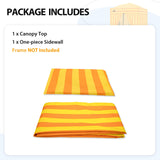 Replacement Canopy Top and Four Walls for 4x4 Changing Room - Frame NOT Included - Eagle Peak Custom Canopy Tent