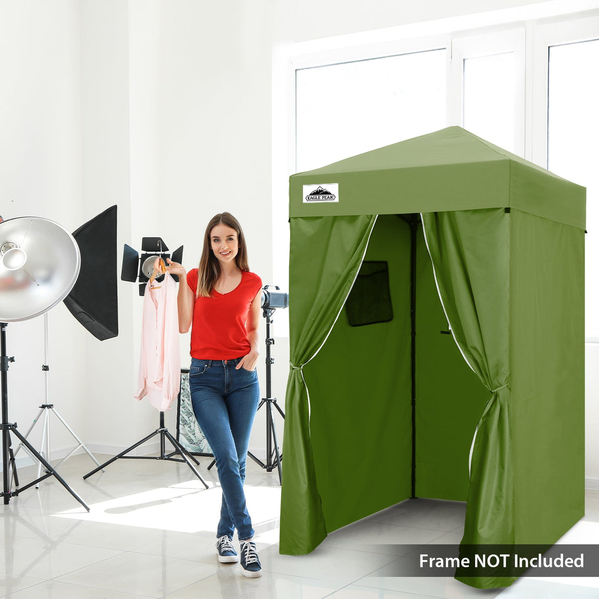 Replacement Canopy Top and Four Walls for 4x4 Changing Room - Frame NOT Included - Eagle Peak Custom Canopy Tent