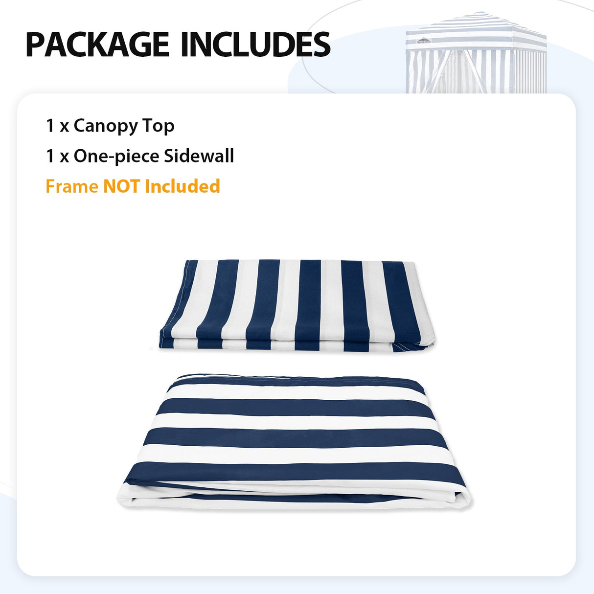 Replacement Canopy Top and Four Walls for 4x4 Changing Room - Frame NOT Included - Eagle Peak Custom Canopy Tent