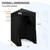 Replacement Canopy Top and Four Walls for 4x4 Changing Room - Frame NOT Included - Eagle Peak Custom Canopy Tent
