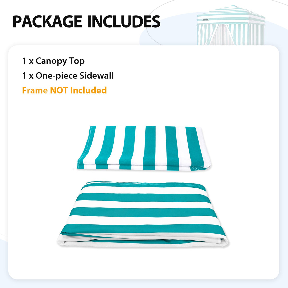 Replacement Canopy Top and Four Walls for 4x4 Changing Room - Frame NOT Included - Eagle Peak Custom Canopy Tent