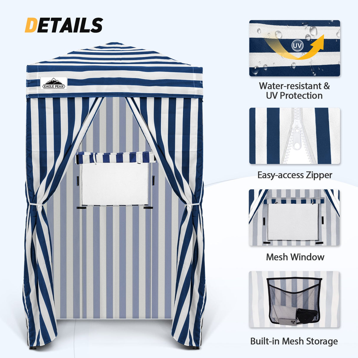 Replacement Canopy Top and Four Walls for 4x4 Changing Room - Frame NOT Included - Eagle Peak Custom Canopy Tent