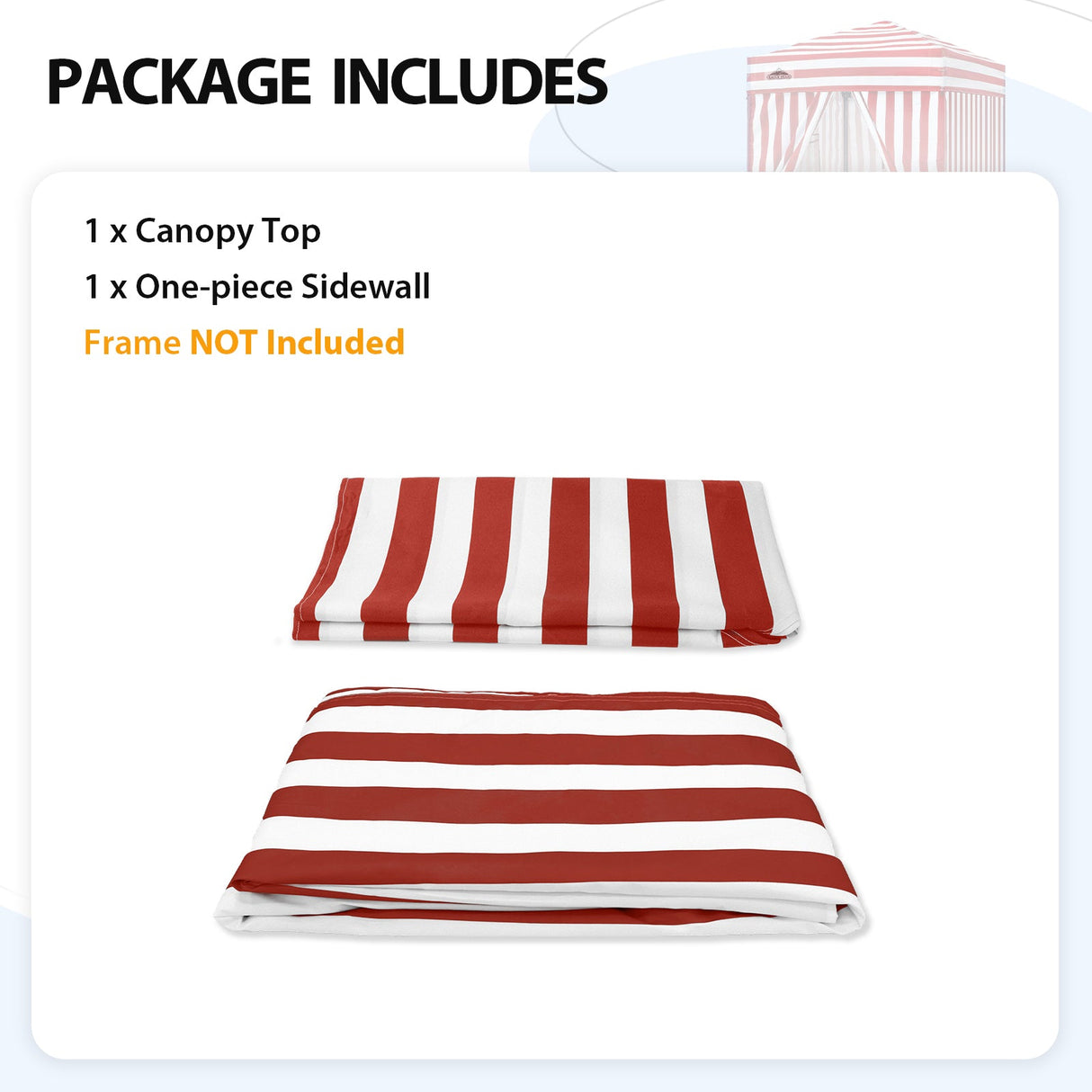 Replacement Canopy Top and Four Walls for 4x4 Changing Room - Frame NOT Included - Eagle Peak Custom Canopy Tent