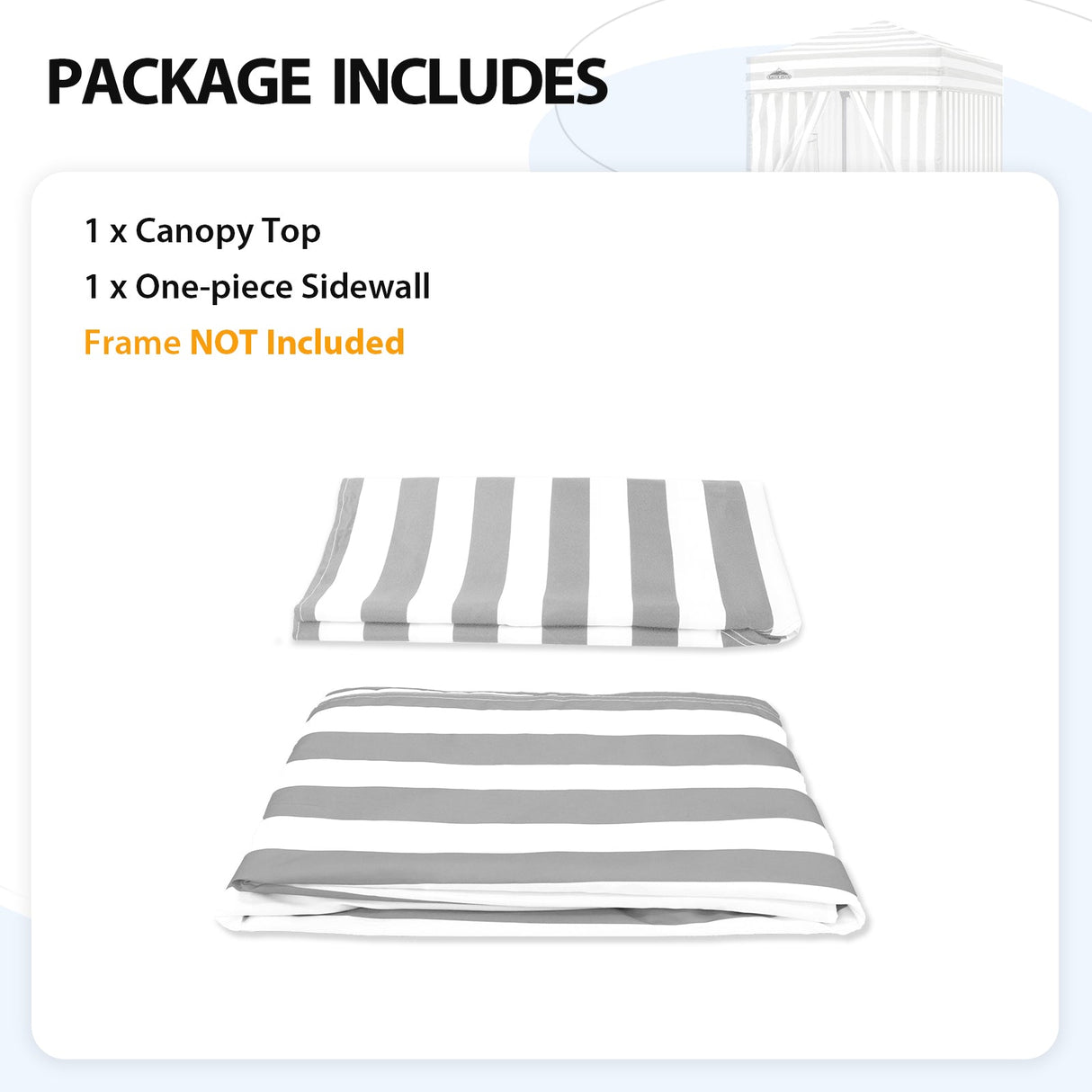 Replacement Canopy Top and Four Walls for 4x4 Changing Room - Frame NOT Included - Eagle Peak Custom Canopy Tent