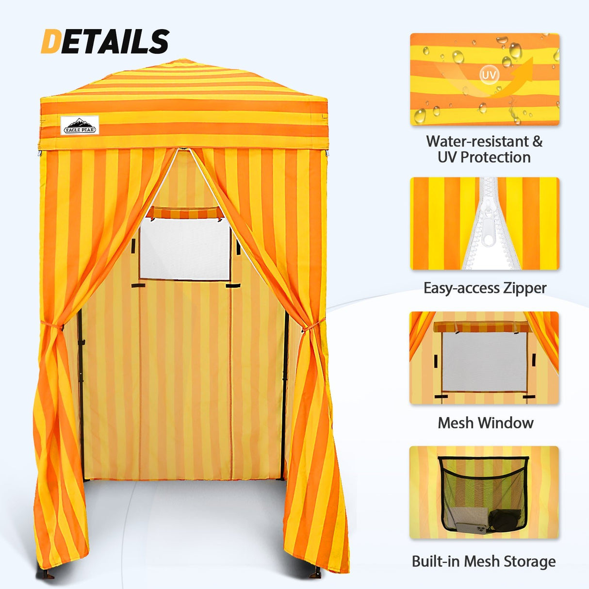 Replacement Canopy Top and Four Walls for 4x4 Changing Room - Frame NOT Included - Eagle Peak Custom Canopy Tent