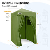 Replacement Canopy Top and Four Walls for 4x4 Changing Room - Frame NOT Included - Eagle Peak Custom Canopy Tent