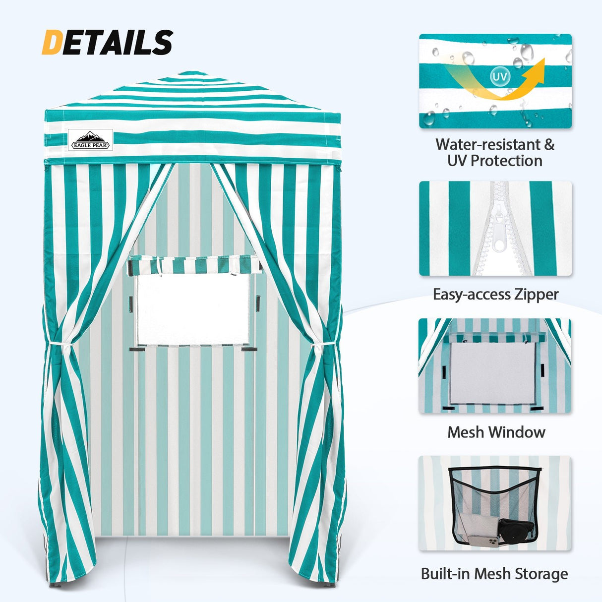 Replacement Canopy Top and Four Walls for 4x4 Changing Room - Frame NOT Included - Eagle Peak Custom Canopy Tent