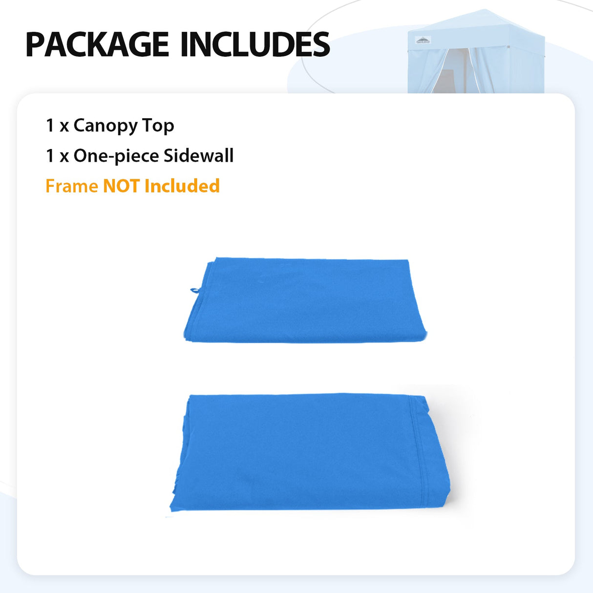 Replacement Canopy Top and Four Walls for 4x4 Changing Room - Frame NOT Included - Eagle Peak Custom Canopy Tent