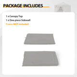 Replacement Canopy Top and Four Walls for 5x5 Changing Room - Frame NOT Included - Eagle Peak Custom Canopy Tent