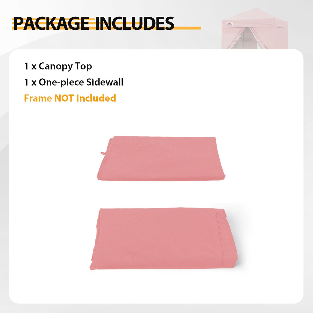 Replacement Canopy Top and Four Walls for 5x5 Changing Room - Frame NOT Included - Eagle Peak Custom Canopy Tent