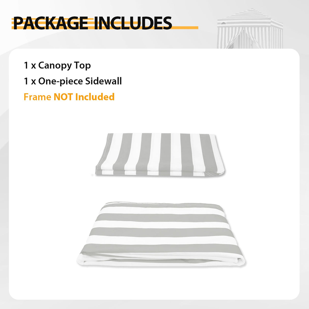 Replacement Canopy Top and Four Walls for 5x5 Changing Room - Frame NOT Included - Eagle Peak Custom Canopy Tent