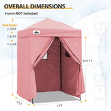 Replacement Canopy Top and Four Walls for 5x5 Changing Room - Frame NOT Included - Eagle Peak Custom Canopy Tent
