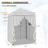 Replacement Canopy Top and Four Walls for 5x5 Changing Room - Frame NOT Included - Eagle Peak Custom Canopy Tent