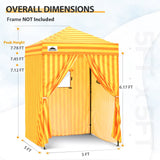 Replacement Canopy Top and Four Walls for 5x5 Changing Room - Frame NOT Included - Eagle Peak Custom Canopy Tent