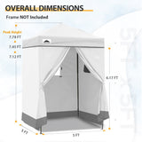Replacement Canopy Top and Four Walls for 5x5 Changing Room - Frame NOT Included - Eagle Peak Custom Canopy Tent