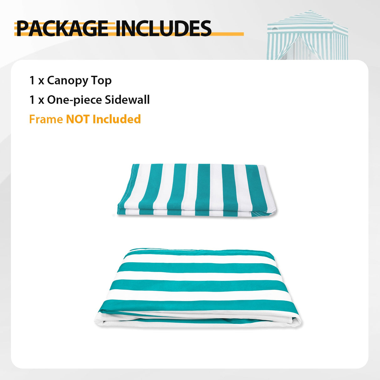 Replacement Canopy Top and Four Walls for 5x5 Changing Room - Frame NOT Included - Eagle Peak Custom Canopy Tent