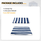 Replacement Canopy Top and Four Walls for 5x5 Changing Room - Frame NOT Included - Eagle Peak Custom Canopy Tent