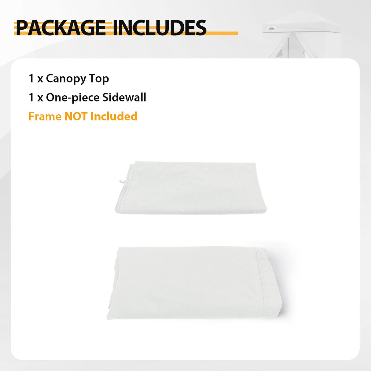 Replacement Canopy Top and Four Walls for 5x5 Changing Room - Frame NOT Included - Eagle Peak Custom Canopy Tent