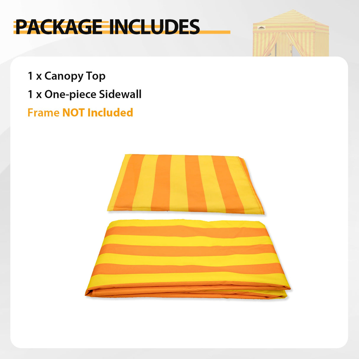 Replacement Canopy Top and Four Walls for 5x5 Changing Room - Frame NOT Included - Eagle Peak Custom Canopy Tent