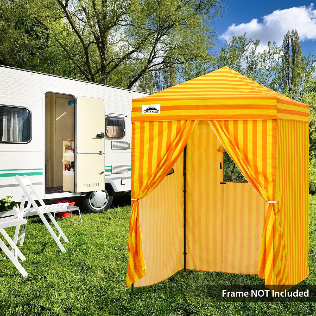 Replacement Canopy Top and Four Walls for 5x5 Changing Room - Frame NOT Included - Eagle Peak Custom Canopy Tent