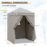 Replacement Canopy Top and Four Walls for 5x5 Changing Room - Frame NOT Included - Eagle Peak Custom Canopy Tent