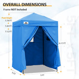 Replacement Canopy Top and Four Walls for 5x5 Changing Room - Frame NOT Included - Eagle Peak Custom Canopy Tent