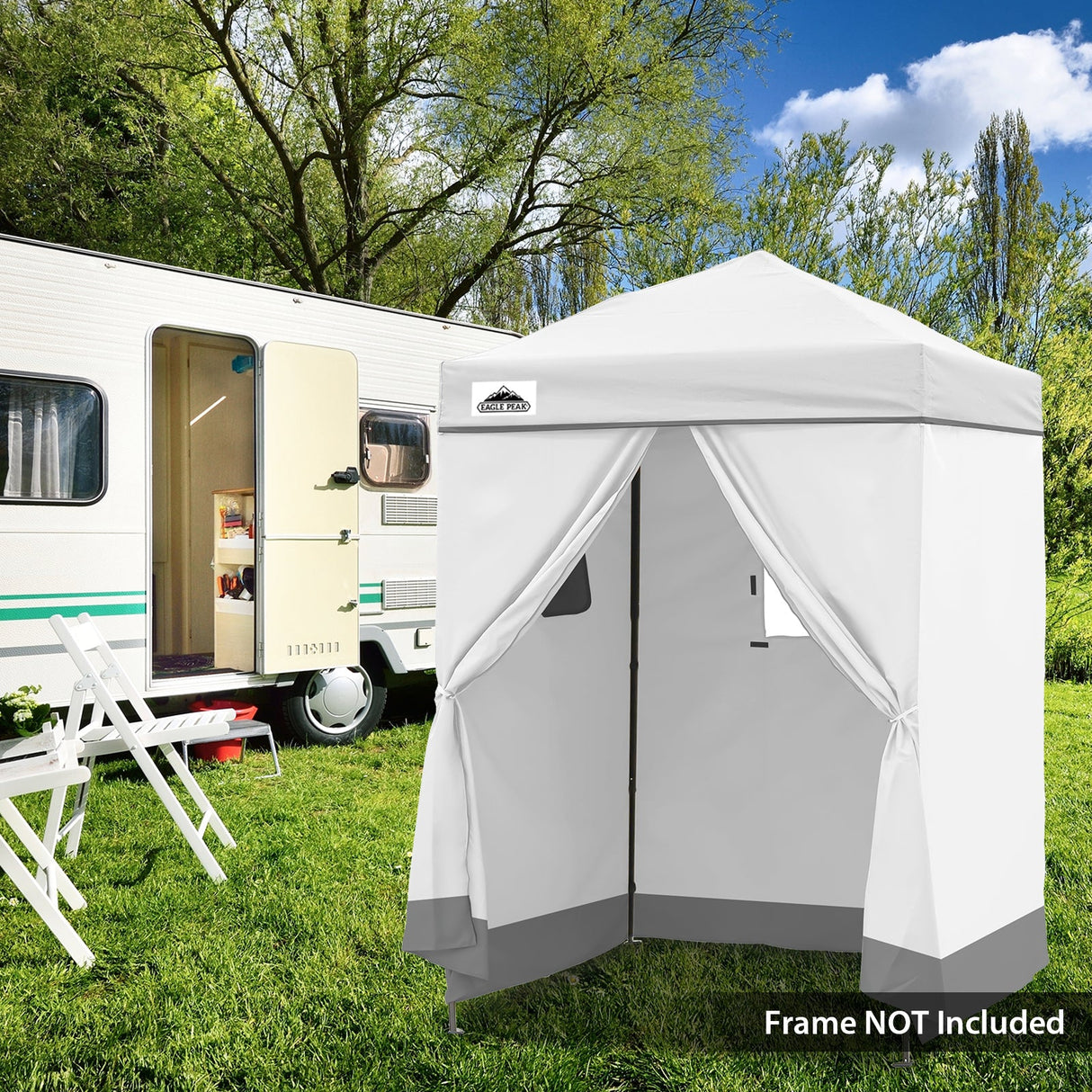 Replacement Canopy Top and Four Walls for 5x5 Changing Room - Frame NOT Included - Eagle Peak Custom Canopy Tent