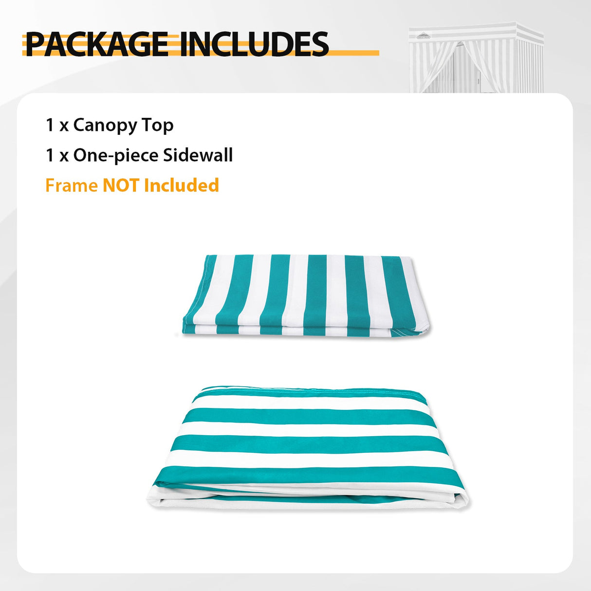 Replacement Canopy Top and Four Walls for 5x5 Pop Up Flat Top Changing Room - Eagle Peak Custom Canopy Tent