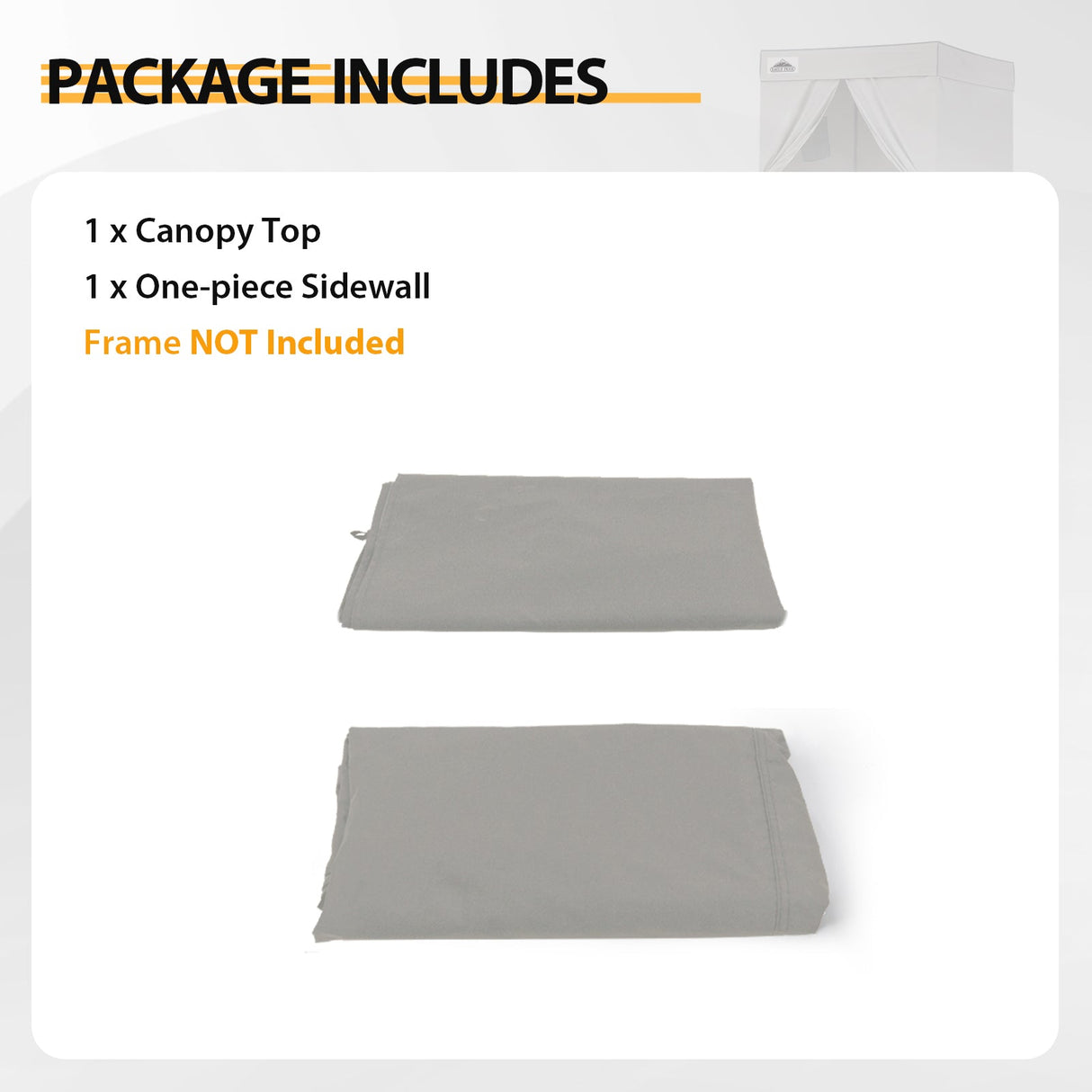 Replacement Canopy Top and Four Walls for 5x5 Pop Up Flat Top Changing Room - Eagle Peak Custom Canopy Tent