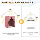 Replacement Canopy Top and Four Walls for 5x5 Pop Up Flat Top Changing Room - Eagle Peak Custom Canopy Tent